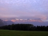 Panorama - Hory a západ slunce